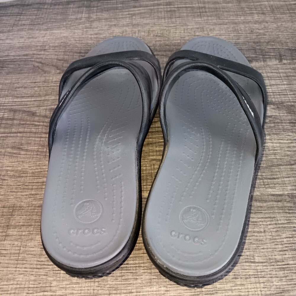 Crocs Bundle 8W Lot Sandals Brown Black - Picture 8 of 10